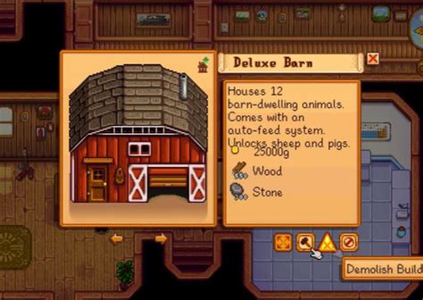 The door on the outside can be opened to let your animals out during the day. . Stardew barn